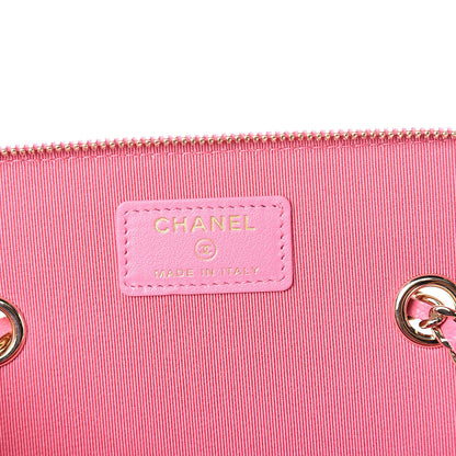 Chanel Caviar Quilted Small Vanity Case With Chain Pink 6 of 10
