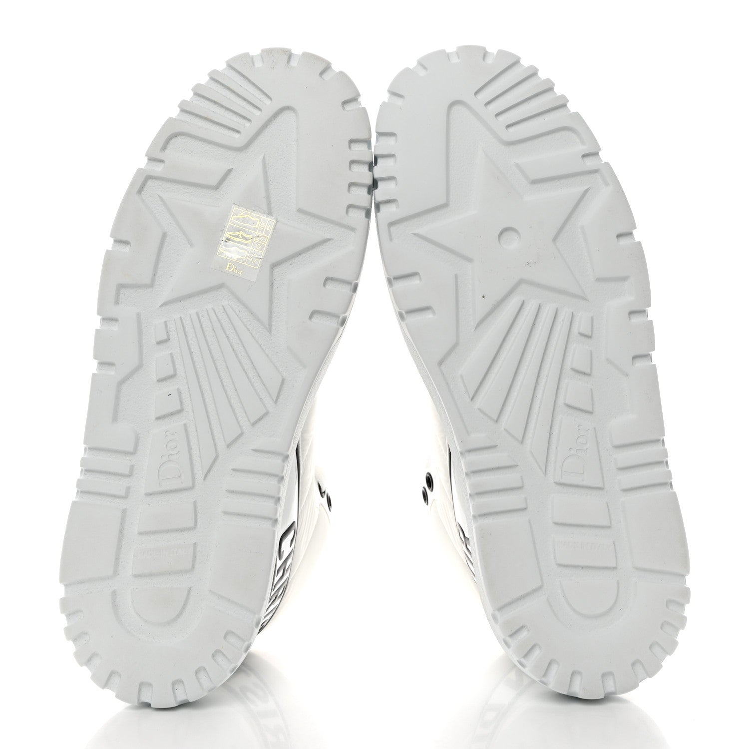 Christian Dior CHRISTIAN DIOR Nylon Fabric Womens D-Player High Top Sneakers 37 White Black 5 of 9