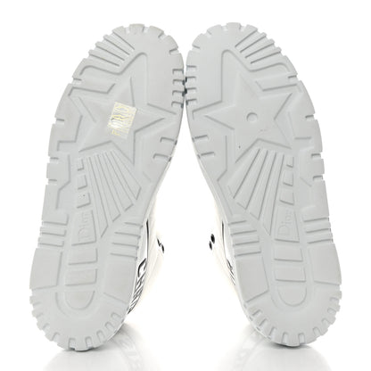 Christian Dior CHRISTIAN DIOR Nylon Fabric Womens D-Player High Top Sneakers 37 White Black 5 of 9