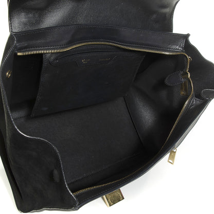 Celine Crocodile Embossed Medium Trapeze Black 5 of 9