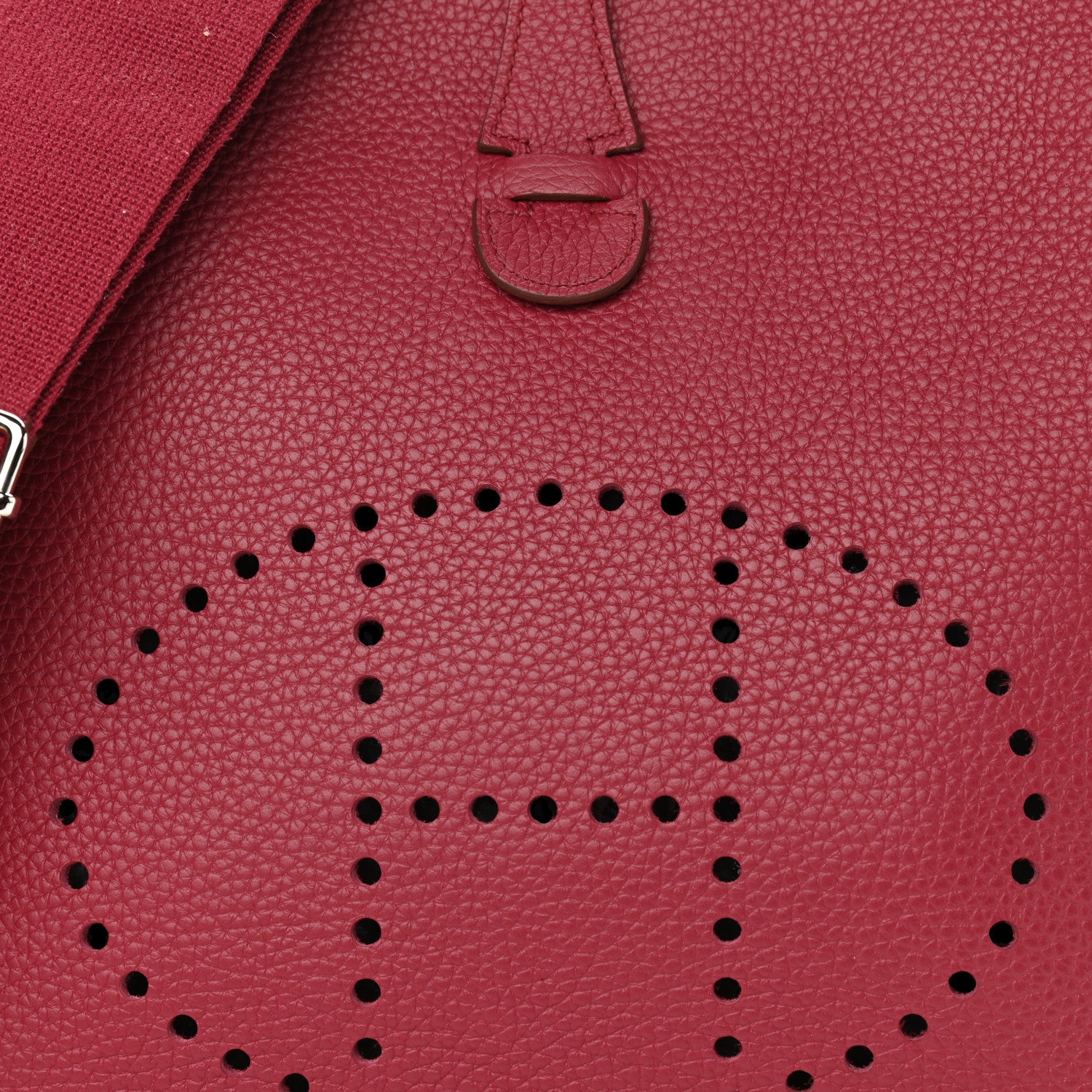 Hermes Taurillon Clemence Evelyne III PM Rubis 7 of 11