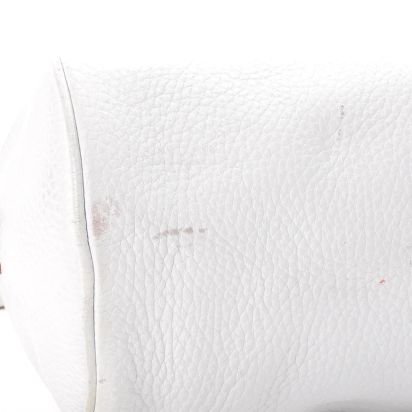 Grainy Calfskin Shoulder Bag White