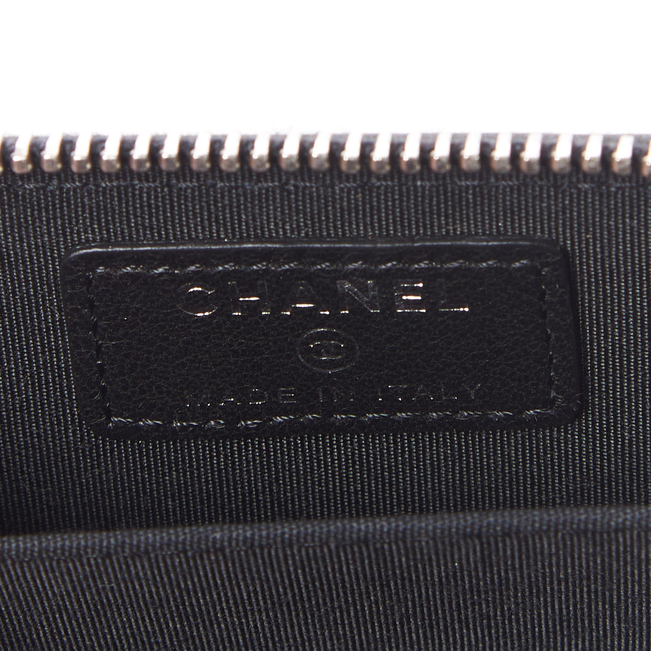 Lambskin Quilted Diamond CC Zip Around Coin Purse Black