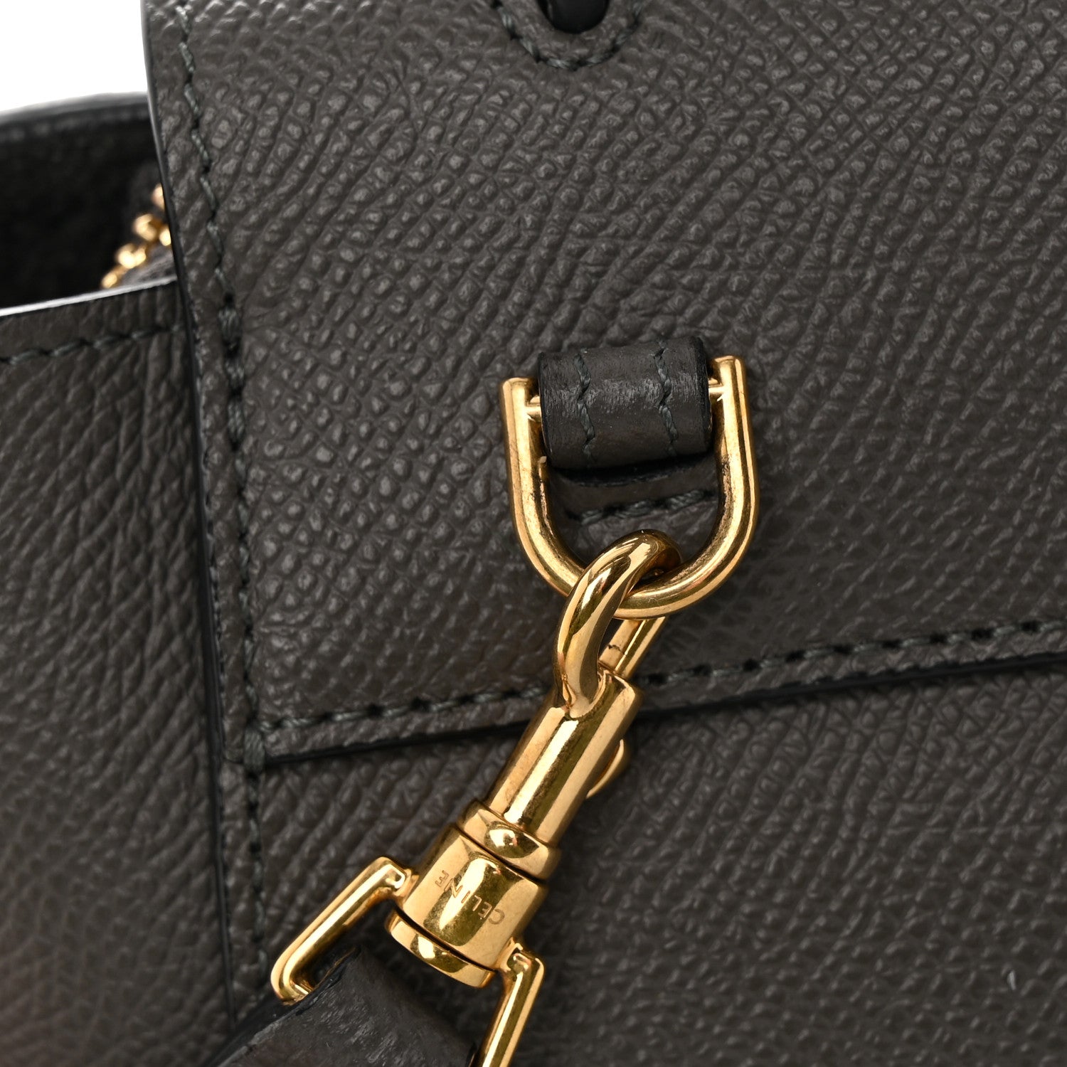 Celine Grained Calfskin Nano Belt Bag Grey 13 of 14