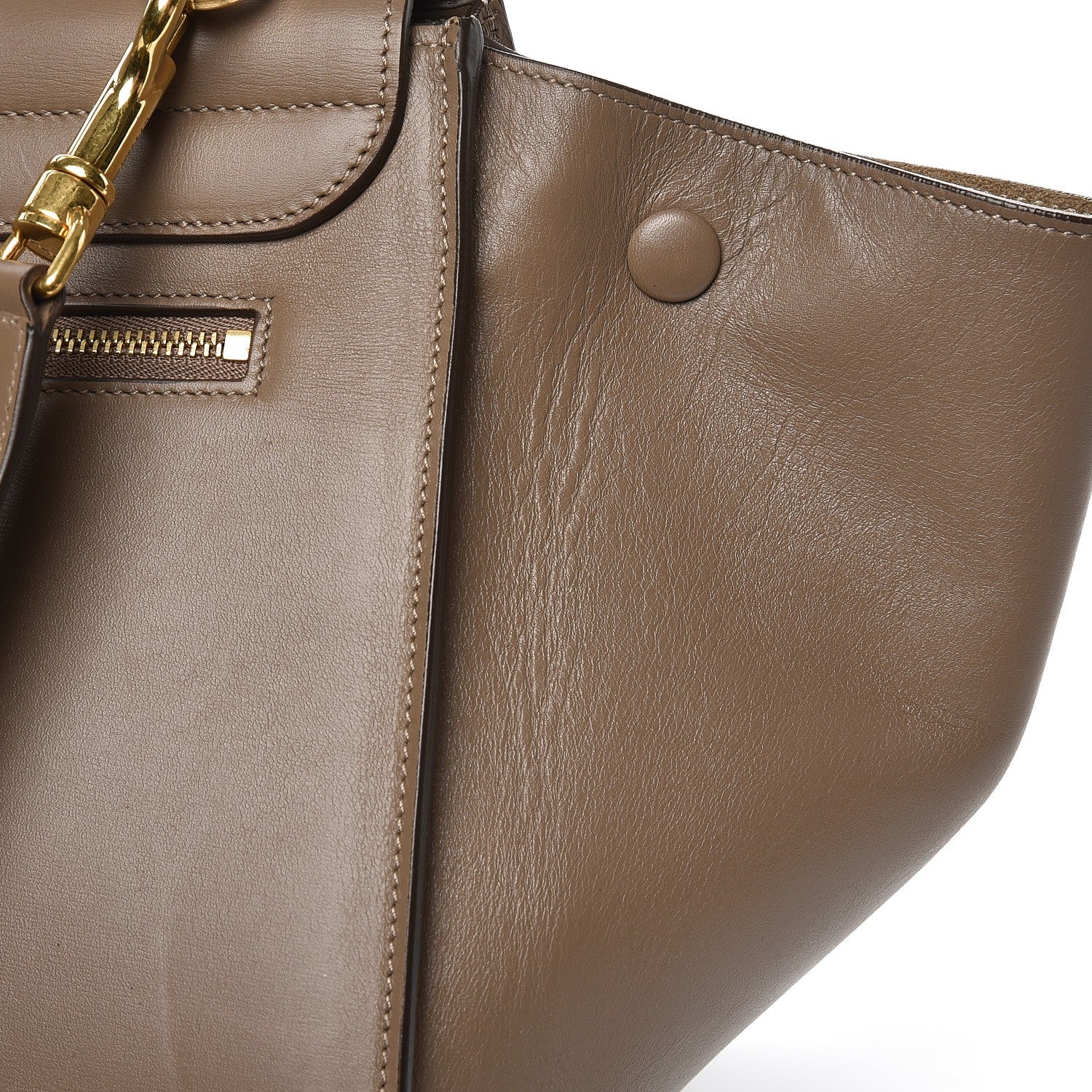 Celine Smooth Calfskin Medium Trapeze Taupe 13 of 13
