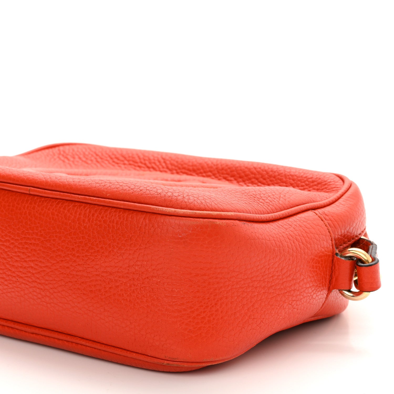 Gucci Pebbled Calfskin Small Soho Disco Bag Sun Orange 10 of 17