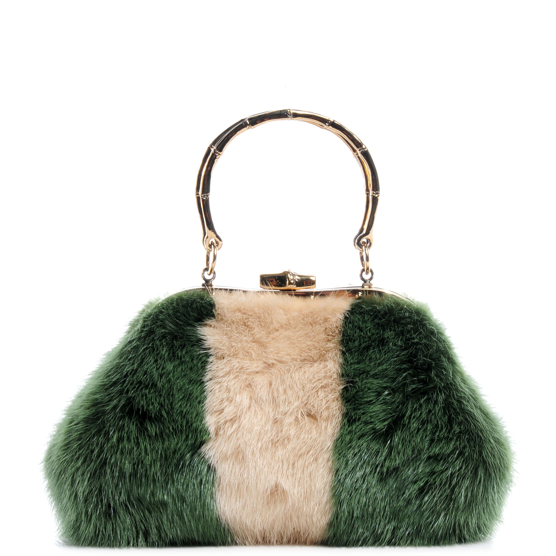 Gucci Mink Fur Bamboo Handle Tom Ford Evening Bag 1 of 7