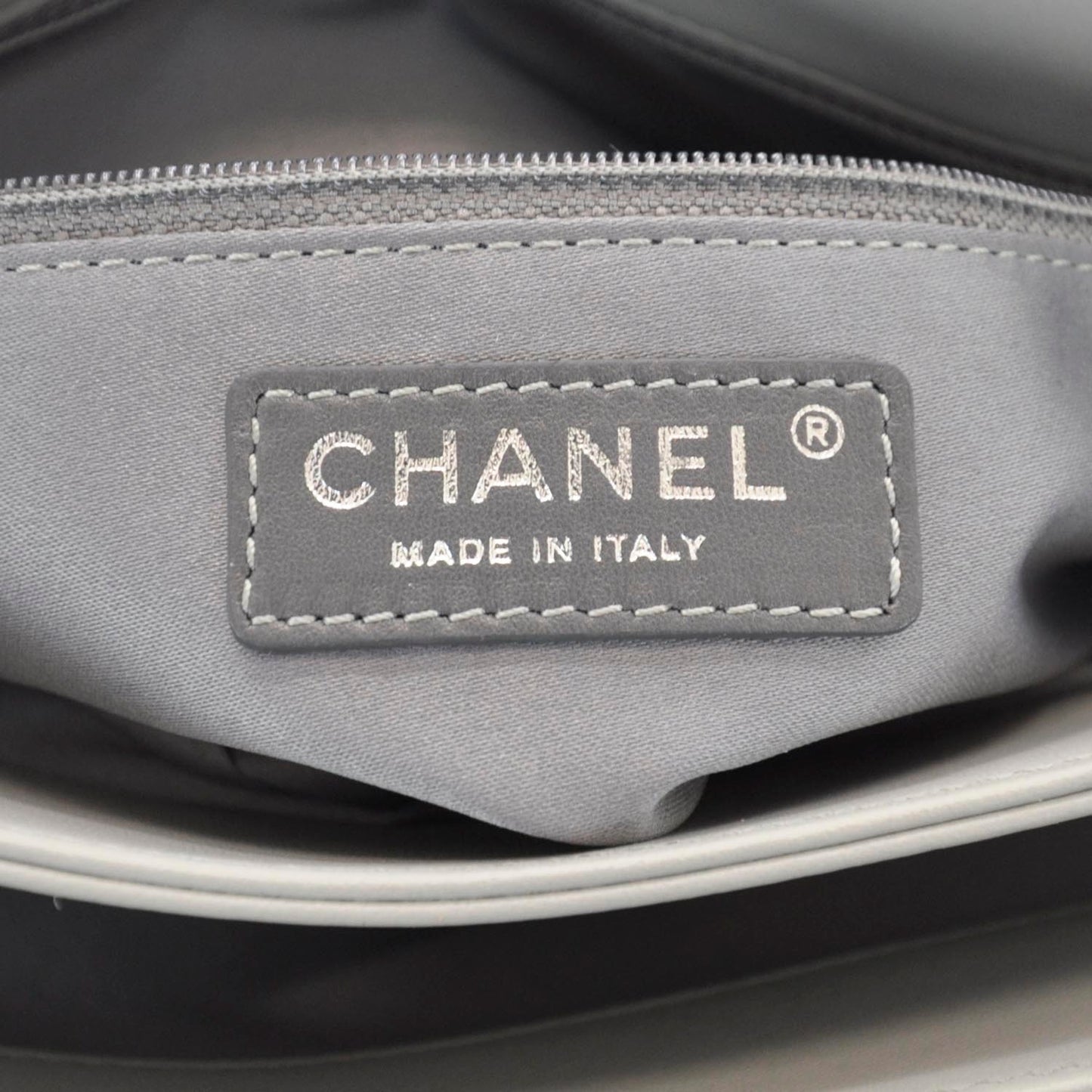 Lambskin Quilted 3 Flap Grey