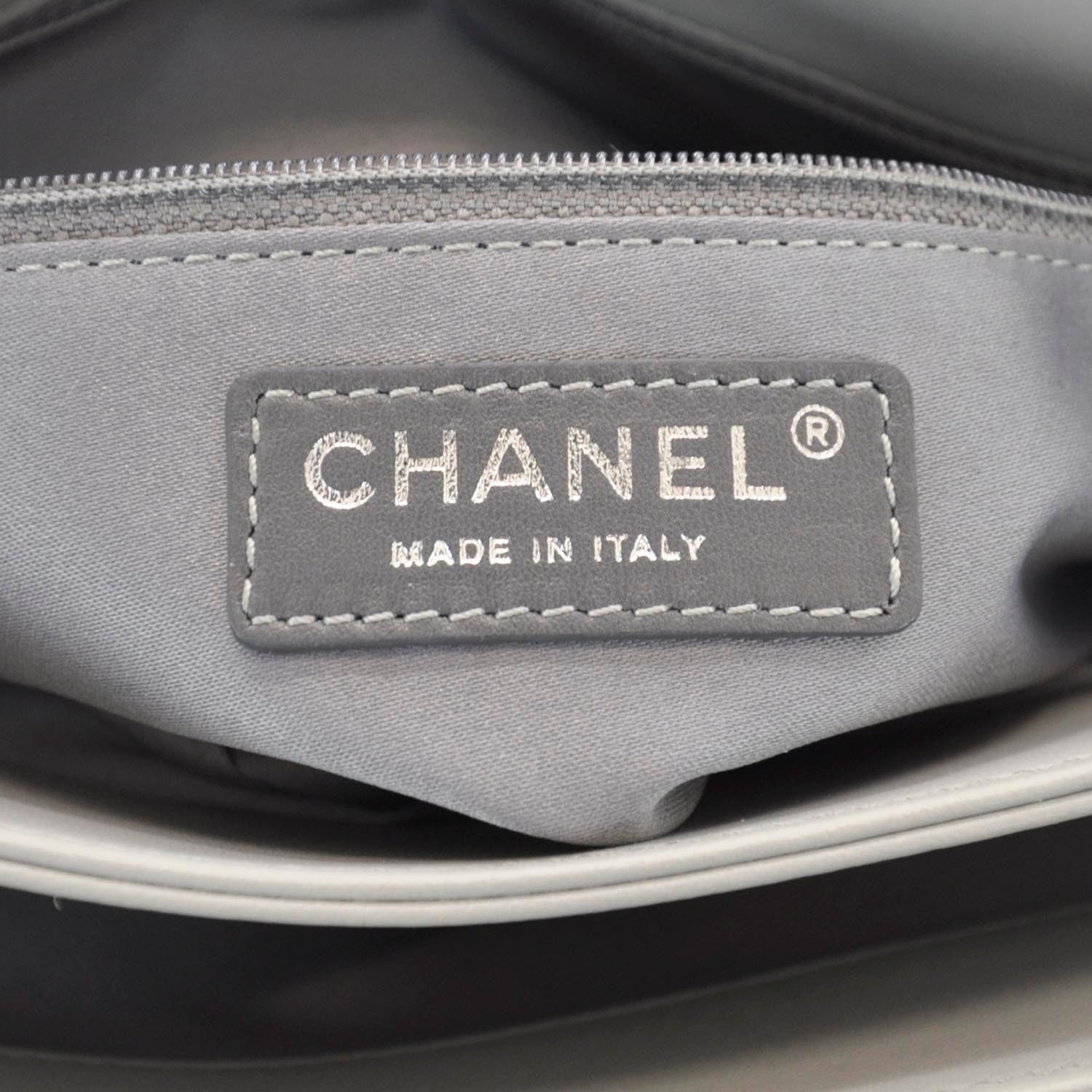 Chanel Lambskin Quilted 3 Flap Grey 12 of 13