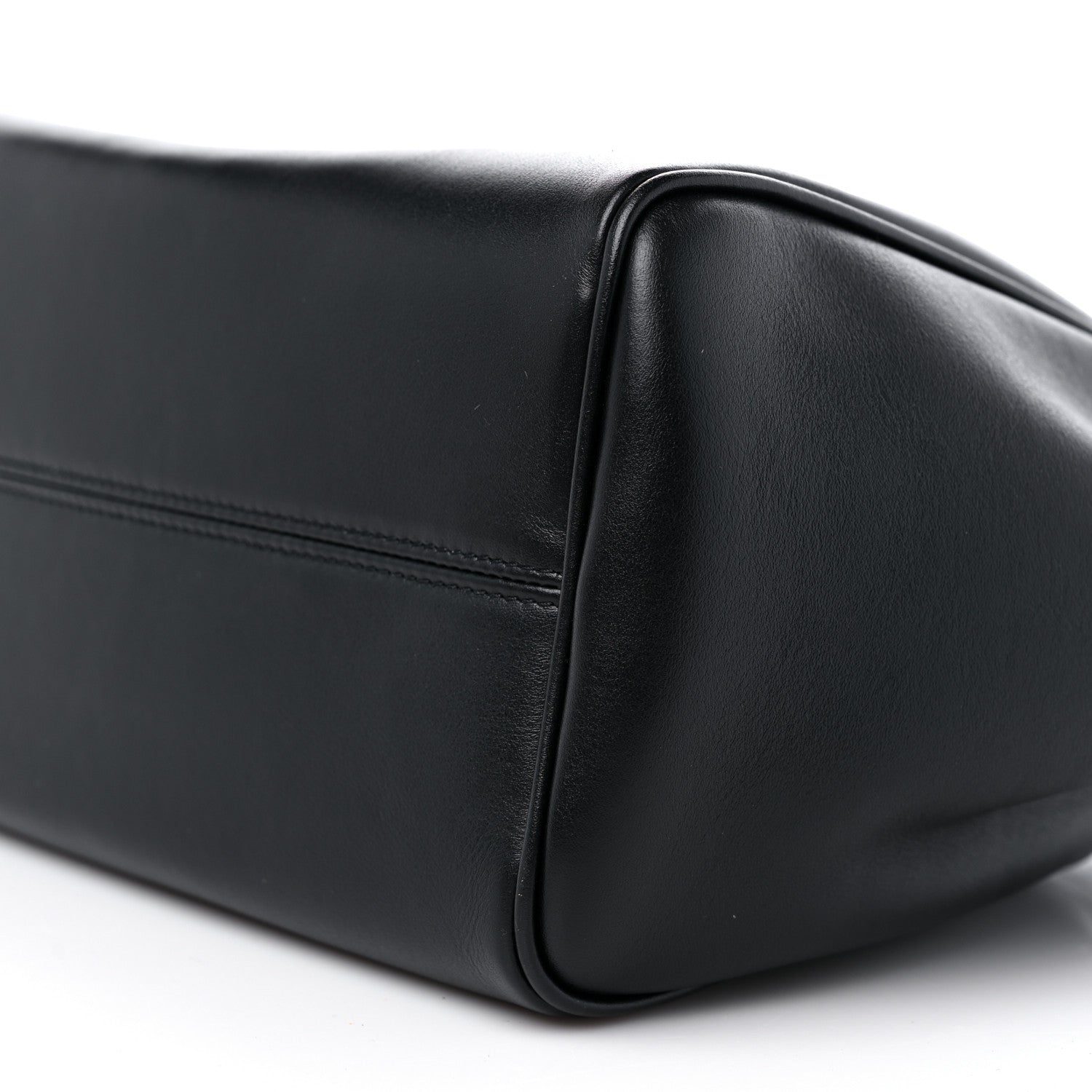 Celine Smooth Calfskin Cuir Small Triomphe Cabas Drawstring Black 8 of 8