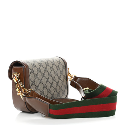 Gucci GG Supreme Monogram Web Mini Horsebit 1955 Shoulder Bag Beige Brown Sugar 3 of 9