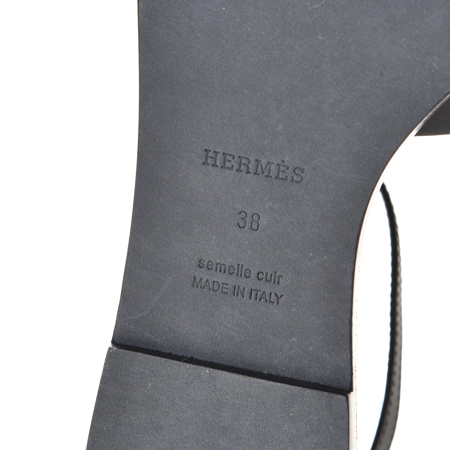 Hermes Calfskin Santorini Sandals 38 Black 7 of 7