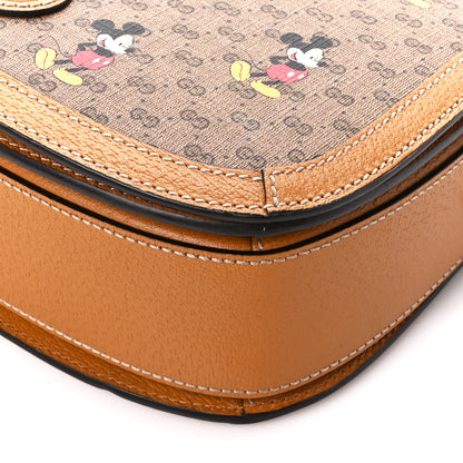 Gucci X DISNEY Mini Vintage GG Supreme Monogram Mickey Mouse Small Flap Messenger Bag Beige Vintage Sun Oil 10 of 12