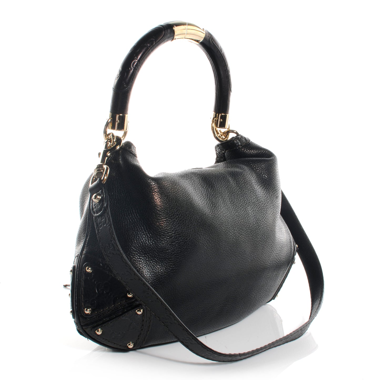 Calfskin Medium Indy Top Handle Hobo Black