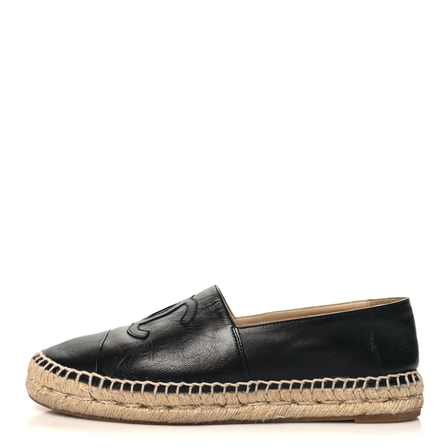 Chanel Lambskin CC Espadrilles 40 Black 1 of 9