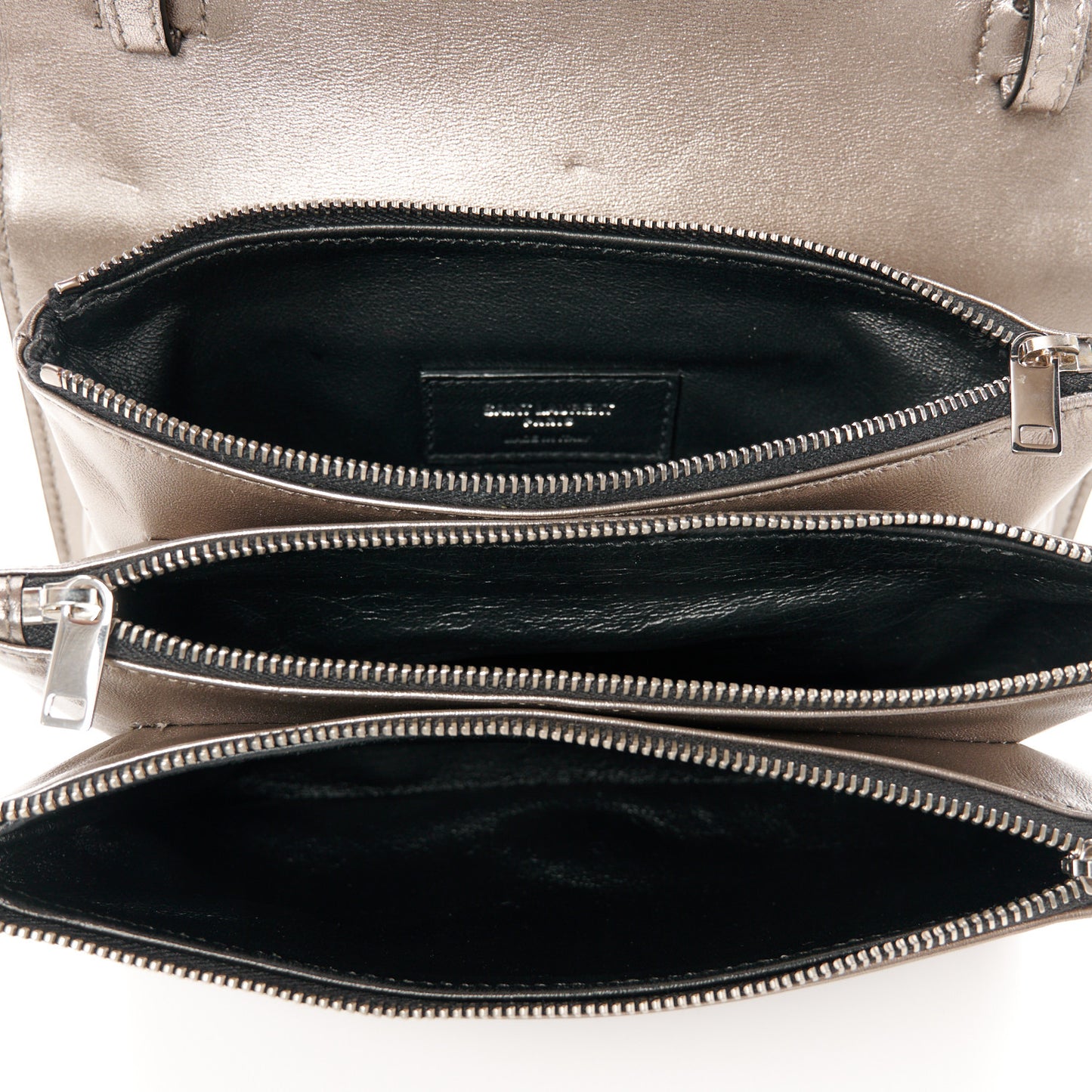 Metallic Lambskin Diamond Quilted Monogram Angie Chain Bag Pimbo