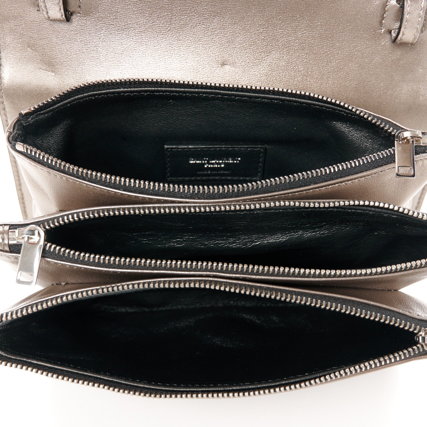 Saint Laurent Metallic Lambskin Diamond Quilted Monogram Angie Chain Bag Pimbo 5 of 11