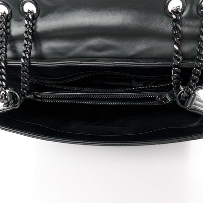 Saint Laurent Calfskin Y Quilted Monogram Monochrome Medium Loulou Chain Satchel Black 5 of 12
