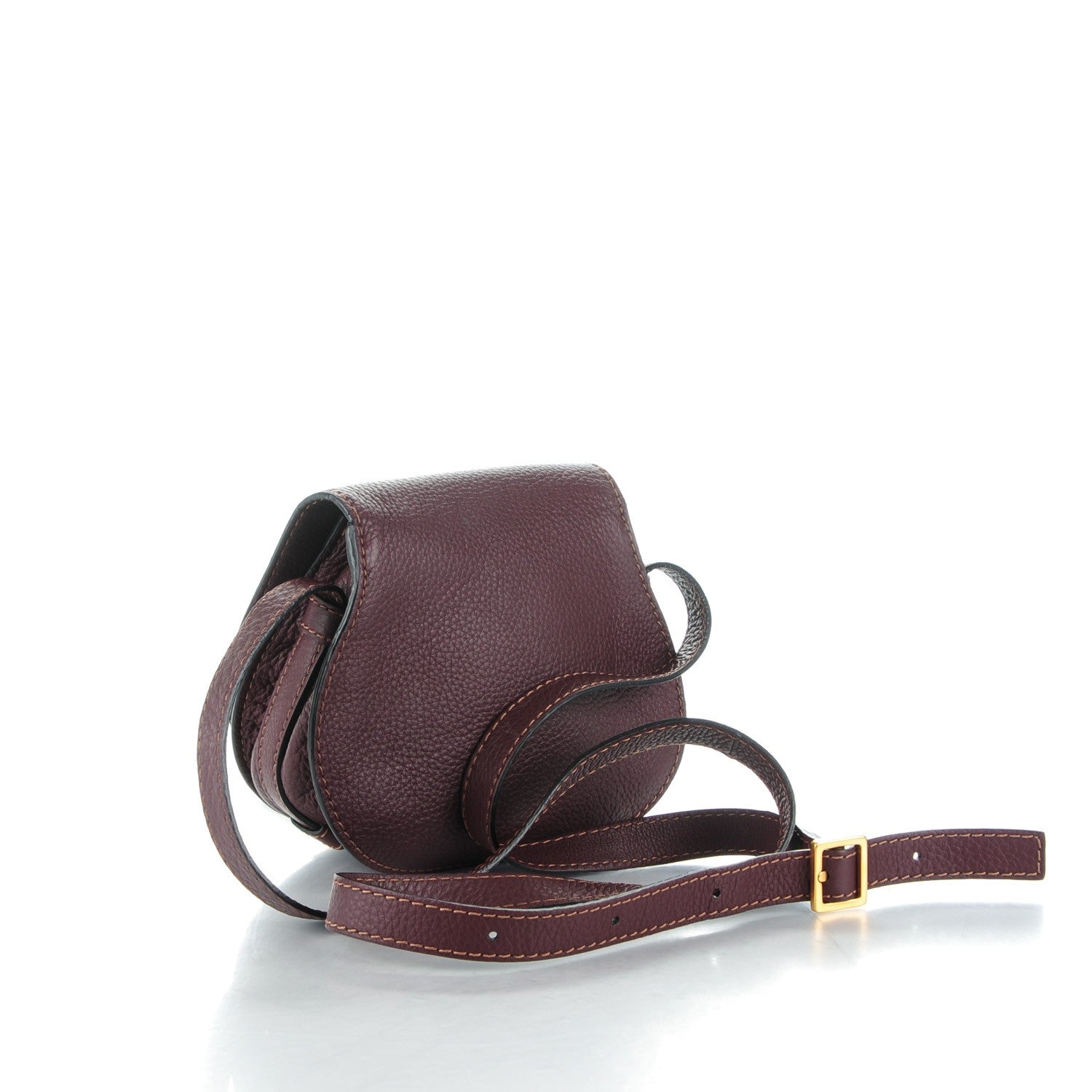 Chloe Calfskin Mini Marcie Round Crossbody Bag Dark Velvet 3 of 8