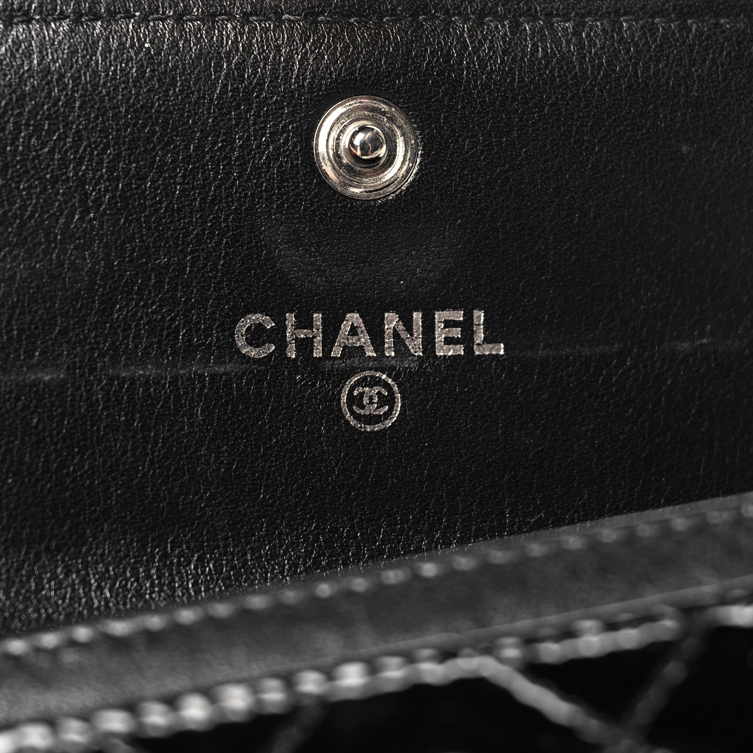 Chanel Patent Quilted Flap Card Holder Black 6 of 9