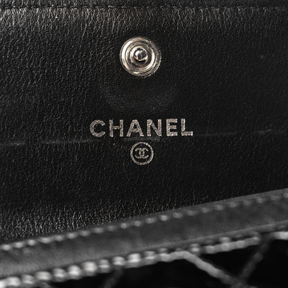 Chanel Patent Quilted Flap Card Holder Black 6 of 9