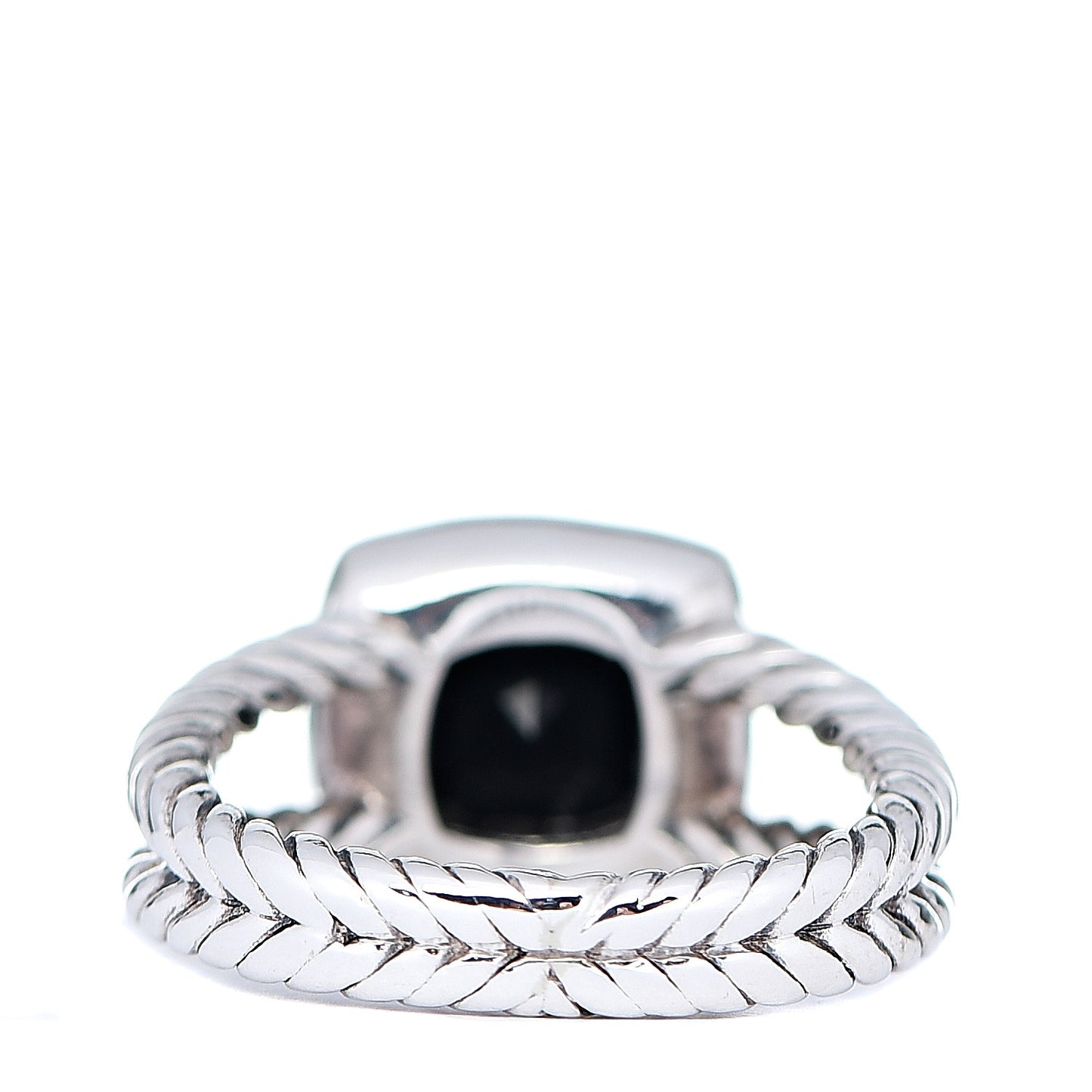 Sterling Silver Diamond Black Onyx 7mm Petite Albion Ring 51 5.75