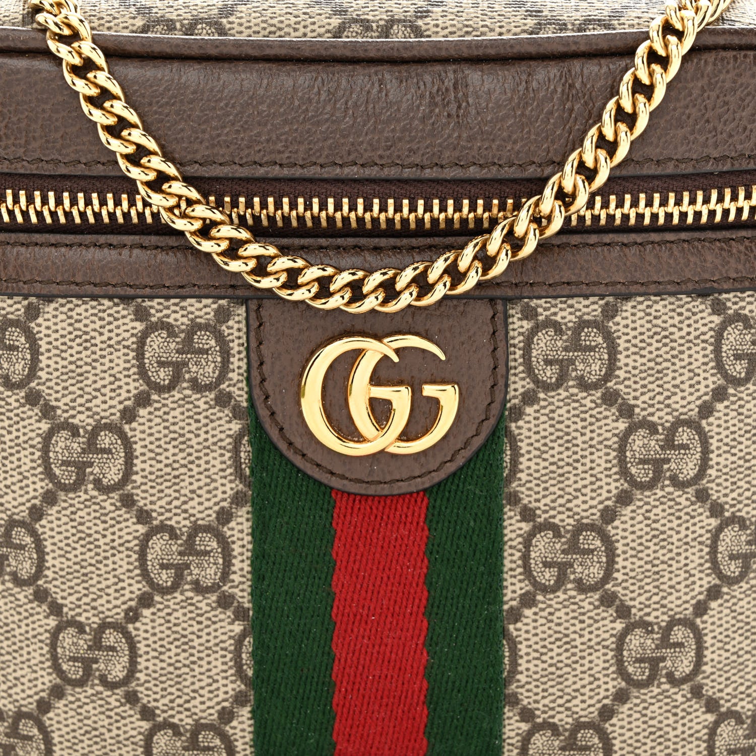 Gucci GG Supreme Monogram Web Ophidia Belt Bag 110 44 Dark Brown 8 of 11