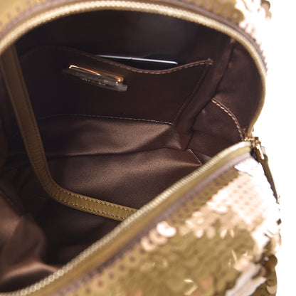 Chanel Sequin Lambskin CC Backpack Gold 5 of 10