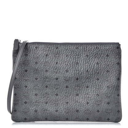 MCM Visetos Medium Crossbody Pouch Phantom Grey 1 of 8