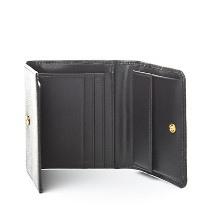 Prada Vitello Move Tri-Fold Compact Wallet Black 5 of 7