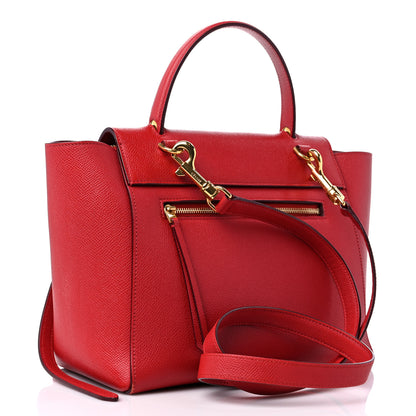 Celine Baby Grained Calfskin Micro Belt Bag Coquelicot 3 of 14