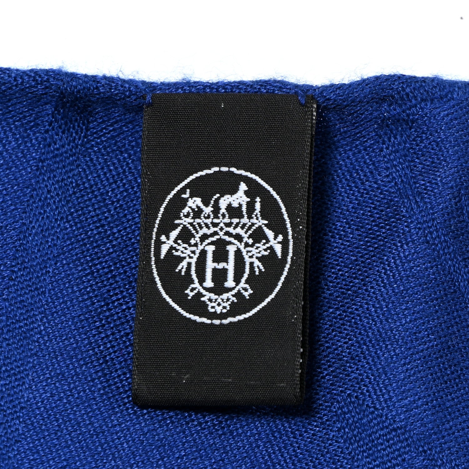 Hermes Cashmere Silk New Libris Confettis D'Ex Libris Stole Bleu