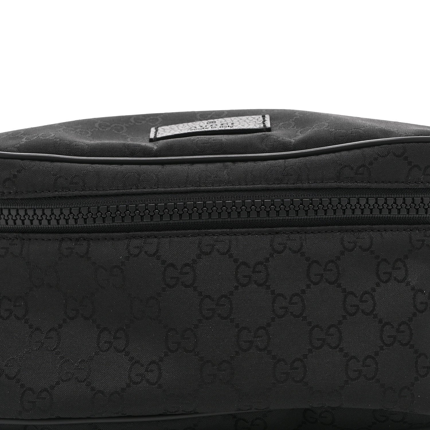 Gucci Nylon Monogram Fanny Pack Belt Bag Black 8 of 10