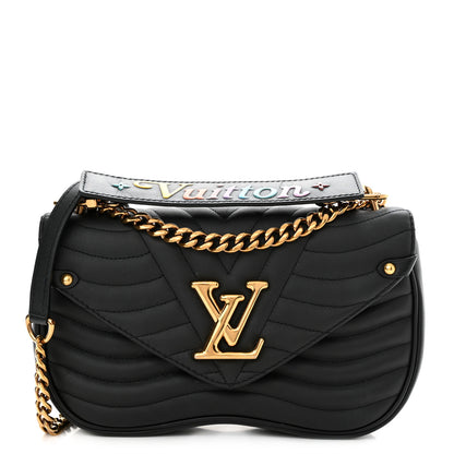 Louis Vuitton Calfskin New Wave Chain MM Black 1 of 13