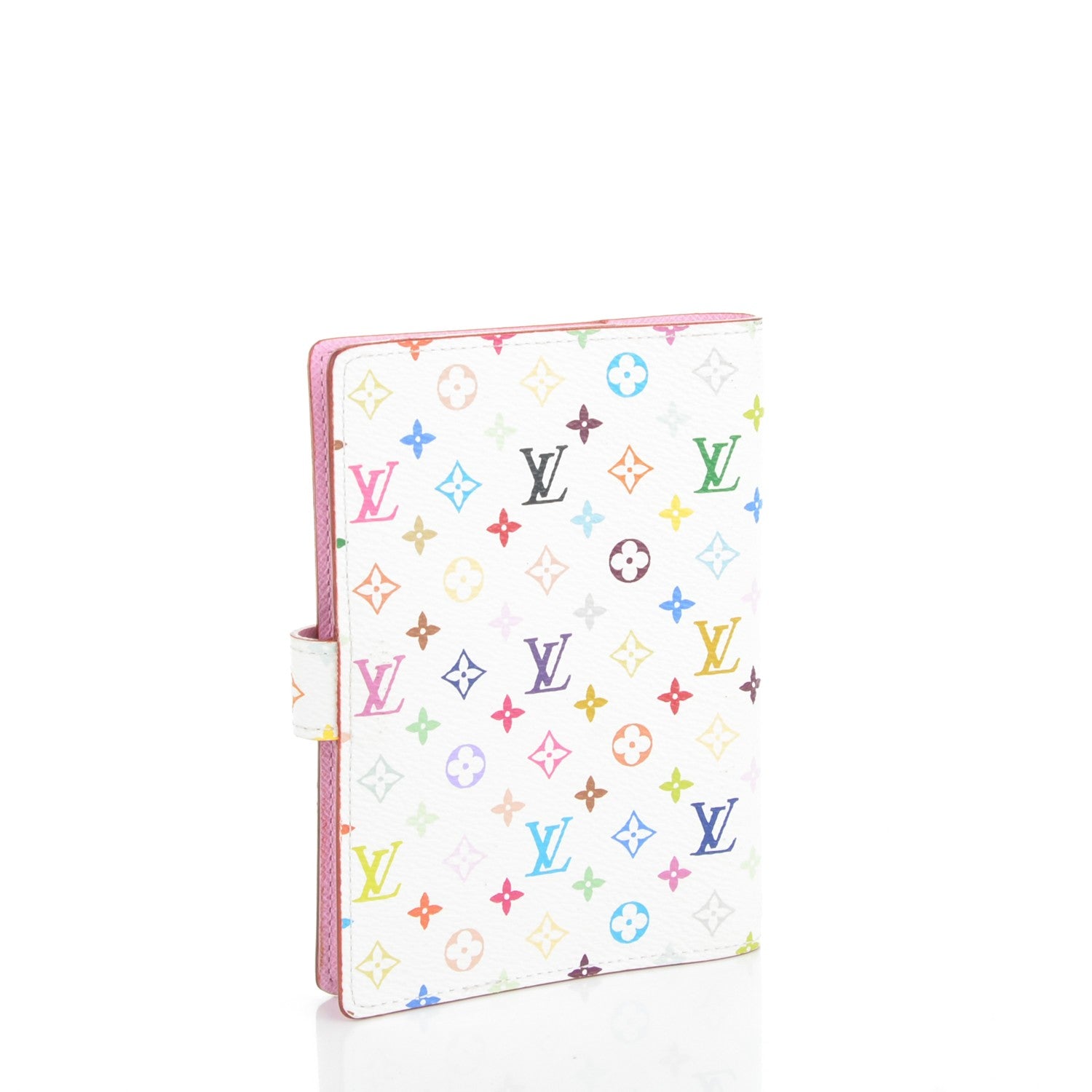 Louis Vuitton Monogram Multicolor Small Ring Agenda Cover White Litchi 3 of 7