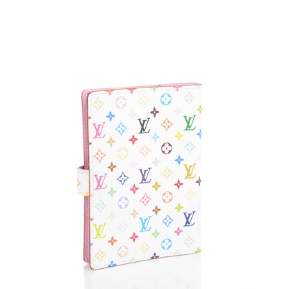 Louis Vuitton Monogram Multicolor Small Ring Agenda Cover White Litchi 3 of 7