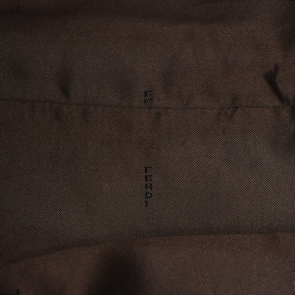 Fendi Zucchino Cuoio Shoulder Bag Mogano Panna Testa di Moro 10 of 11