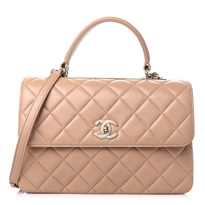 Chanel Lambskin Quilted Medium Trendy CC Flap Dual Handle Bag Beige 1 of 9