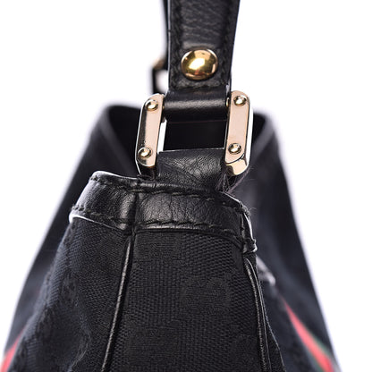Gucci Monogram Large New Ladies Web Hobo Black 8 of 15