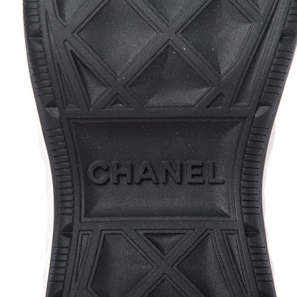 Chanel Velvet Calfskin Mixed Fibers CC Sneakers 40 Ivory 9 of 11