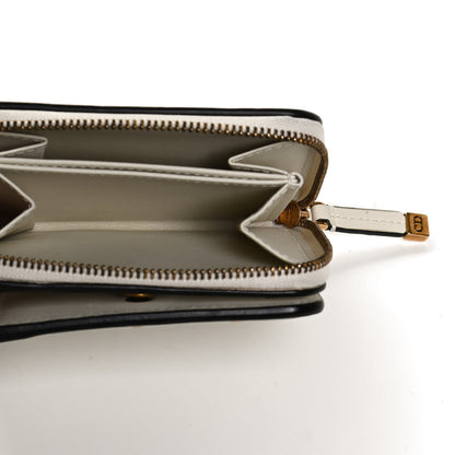 Christian Dior Calfskin Stars Voyageur French Wallet White Gold 5 of 9