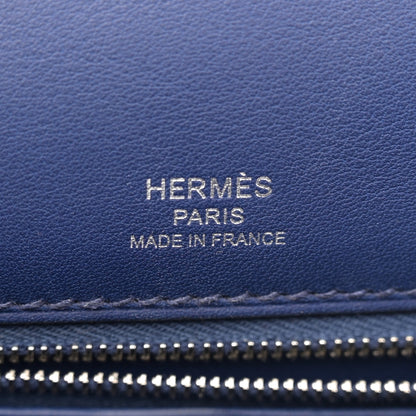 Hermes Toile Quadrille Swift Kelly Sellier 28 Bleu Saphir Mauve Sylvestre 5 of 10