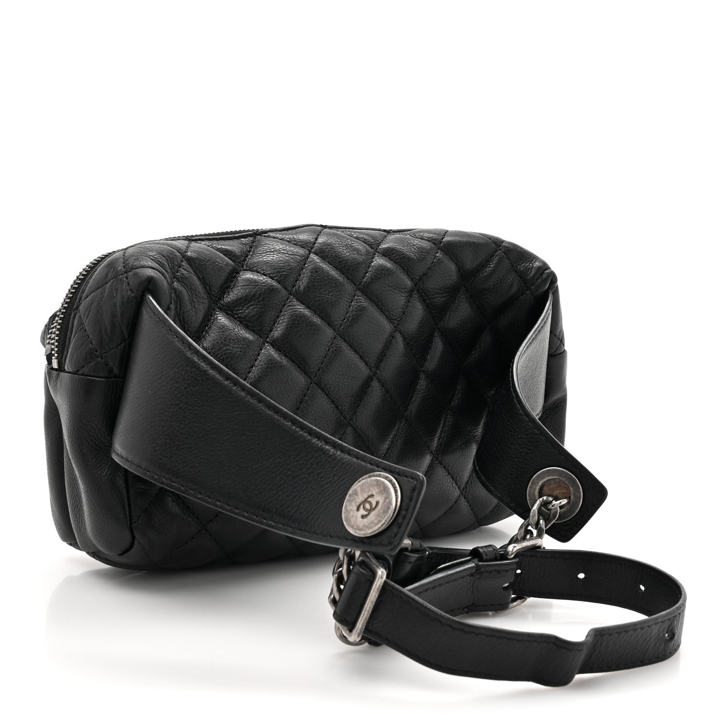 Chanel Calfskin Quilted Waist Bag Black 3 of 14
