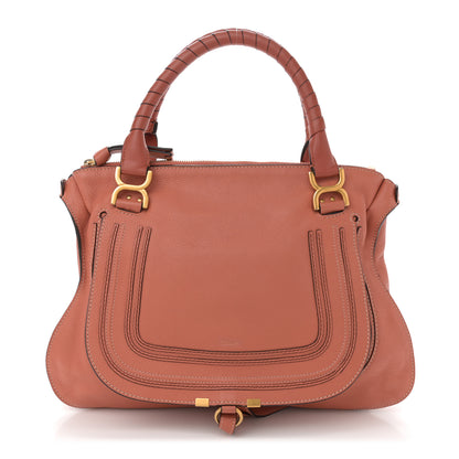 Chloe Calfskin Large Marcie Satchel Coral 1 of 12