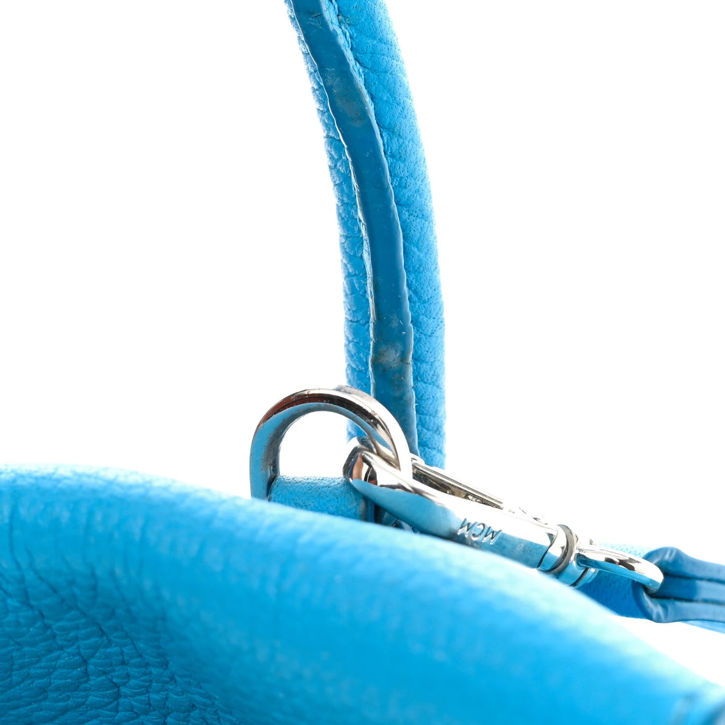 Grained Calfskin Mini Milla Tote Tile Blue