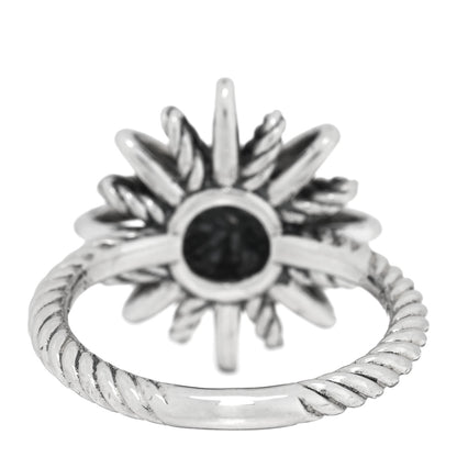 David Yurman Sterling Silver Diamond 16mm Starburst Ring 51 5.75 3 of 4