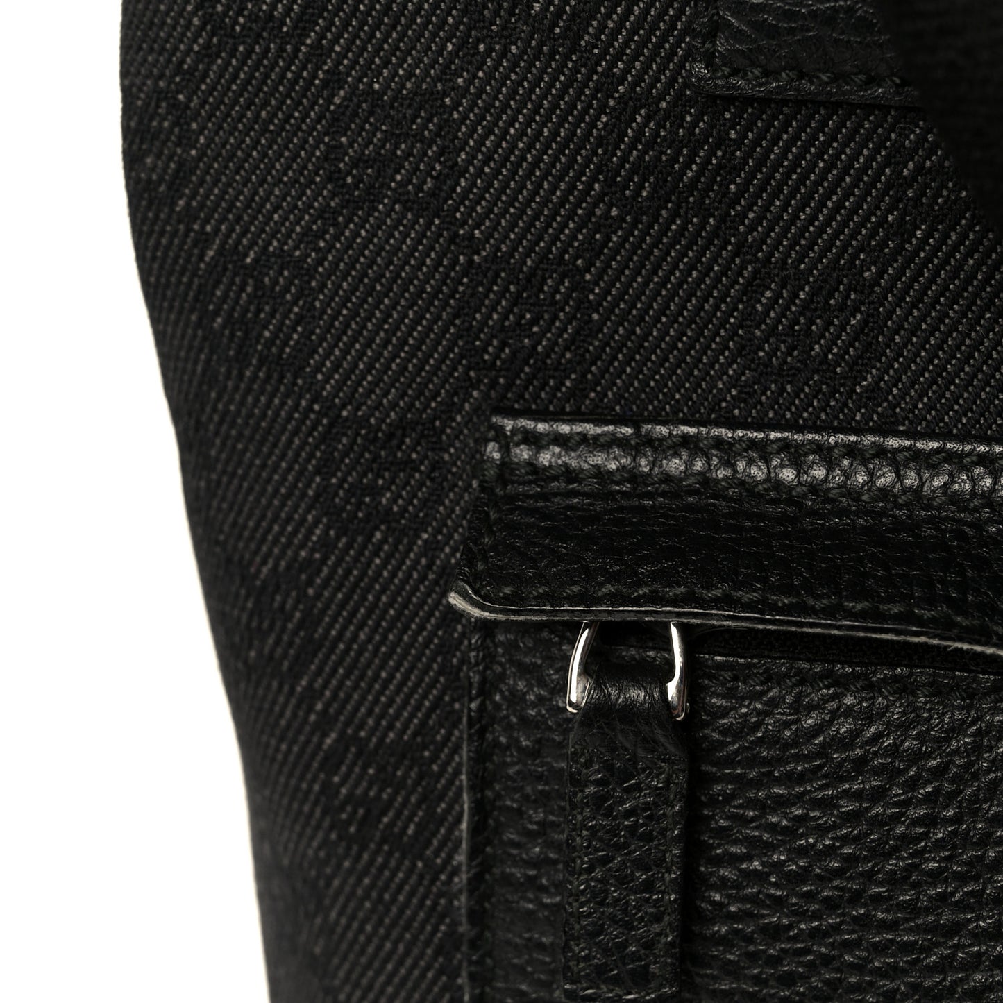 Denim Monogram Tote Bag Black