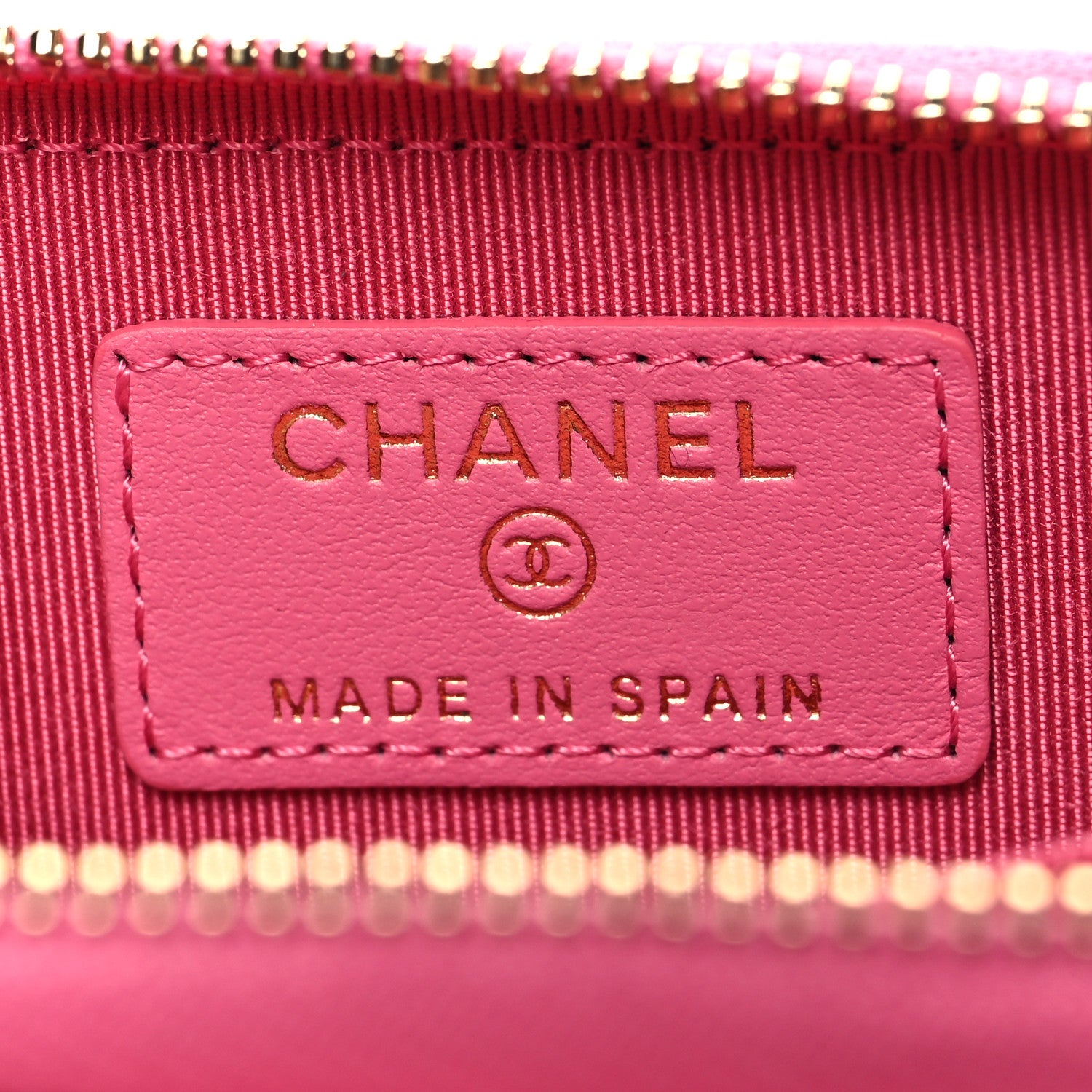 Chanel Caviar Quilted Zip Coin Purse Pink 6 of 8
