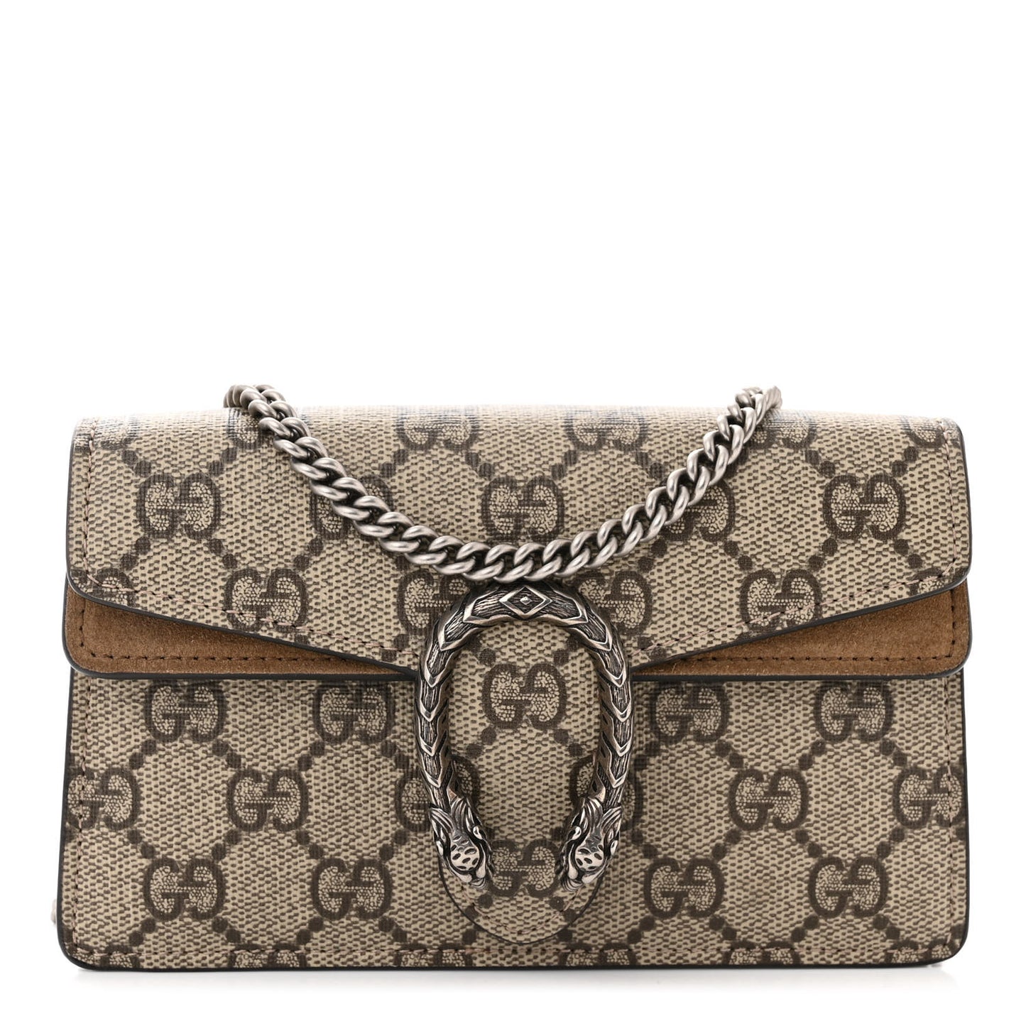 GG Supreme Monogram Super Mini Dionysus Shoulder Bag Taupe