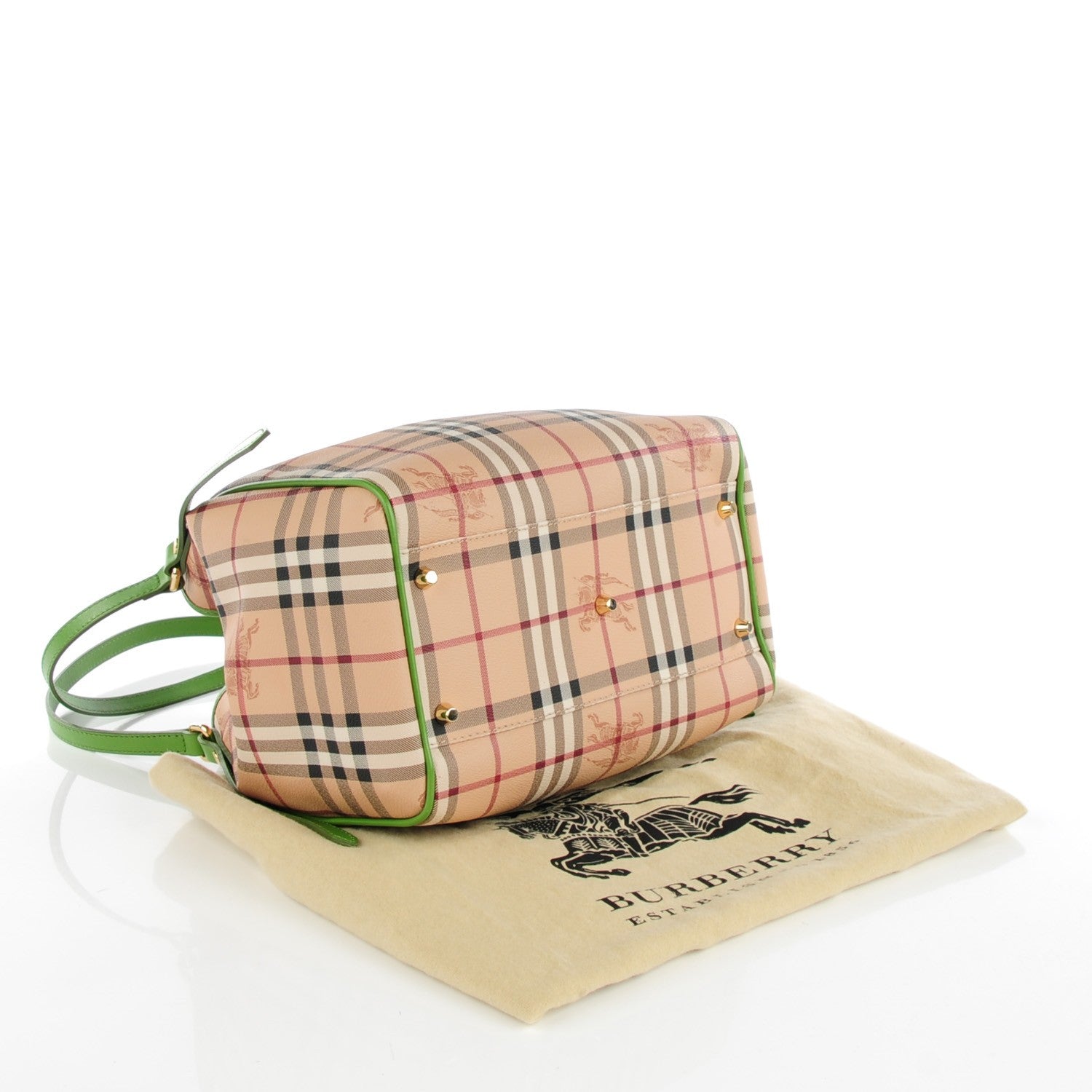 Burberry Haymarket Check Small Canterbury Tote Green 4 of 8